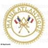 Badge / Macaron GLNF – Grande tenue provinciale – Passé Grand Porte-Etendard – Maine Atlantique – Brodé main